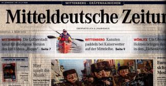 Aufmacher der Zeitung